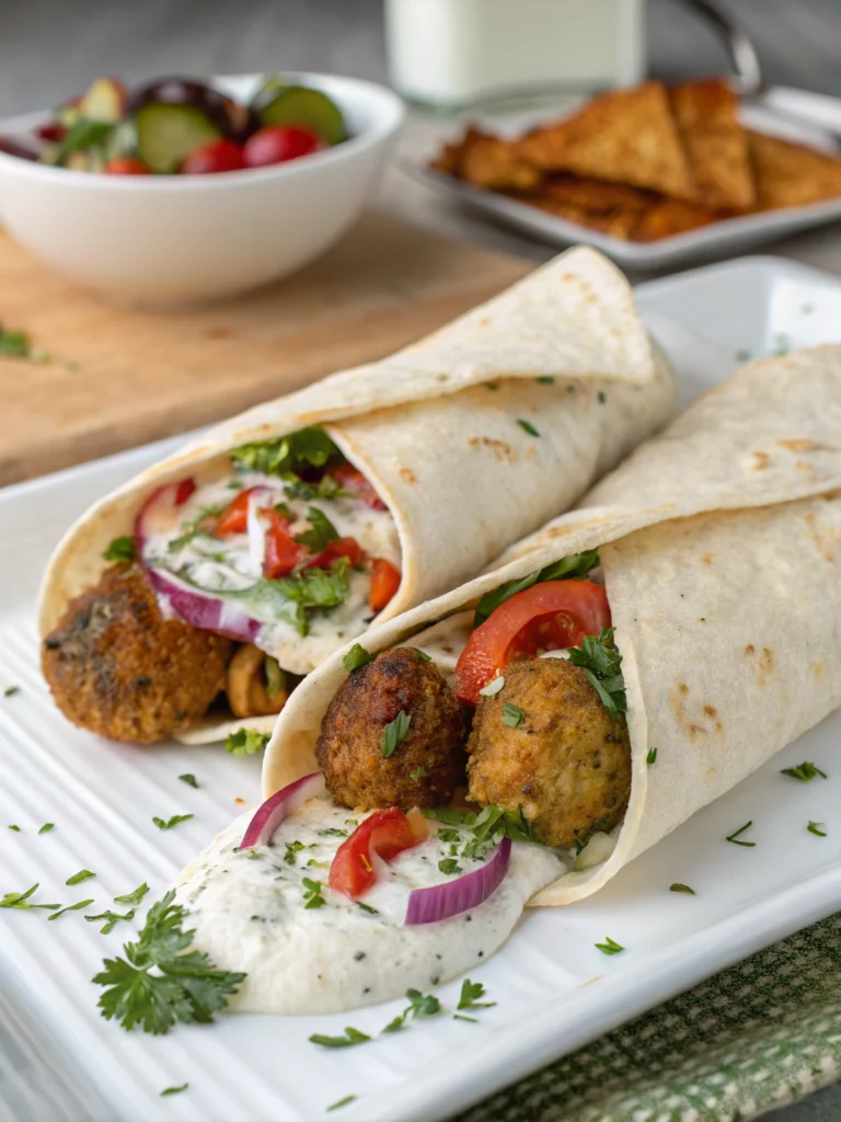 Wraps aux falafels et sauce yaourt