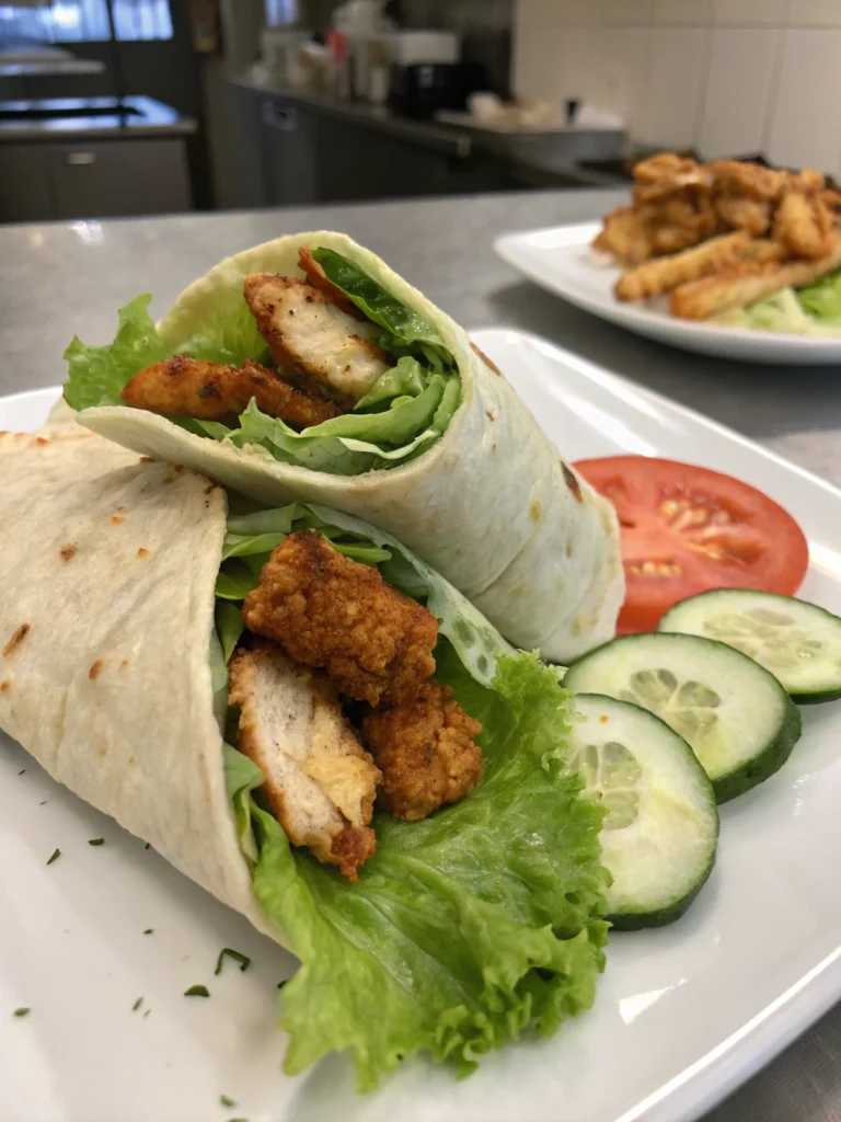 Wraps de laitue au poulet croustillant