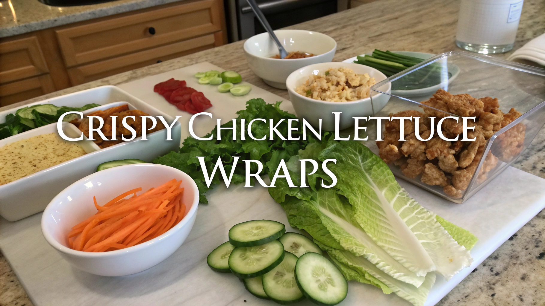 Ingrédients pour Wraps de laitue au poulet croustillant