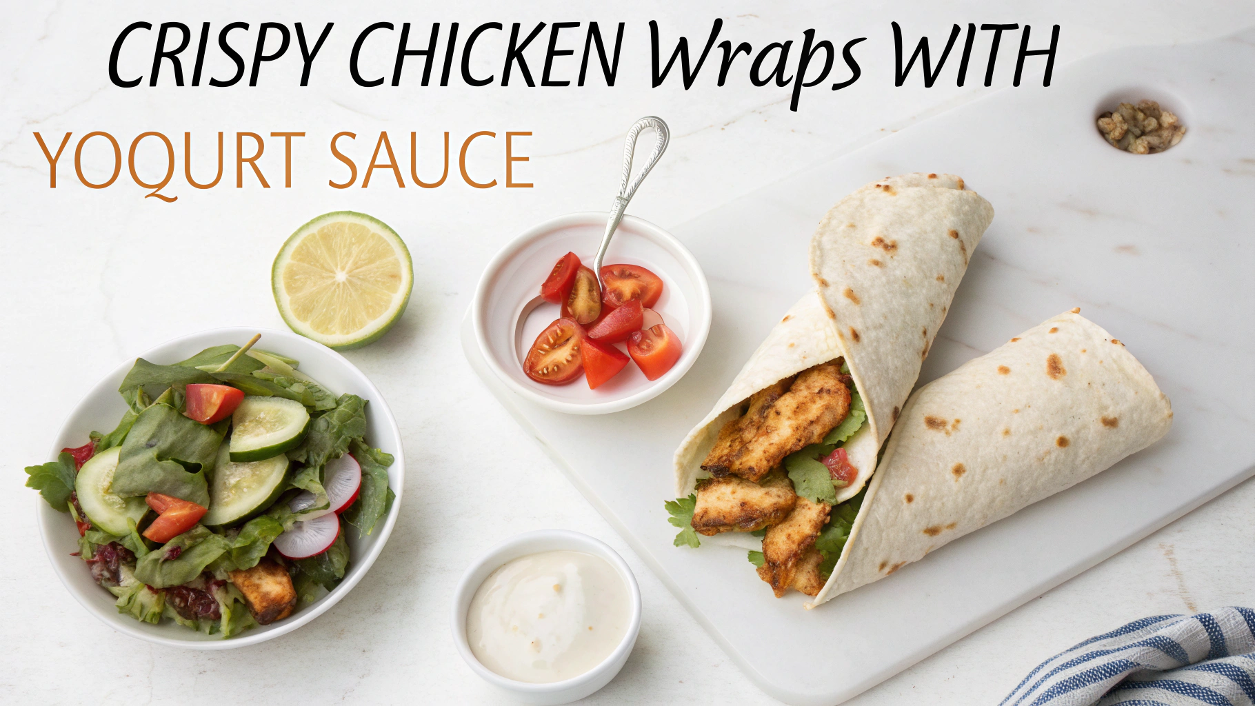 Ingrédients pour Wraps poulet croustillant et sauce yaourt