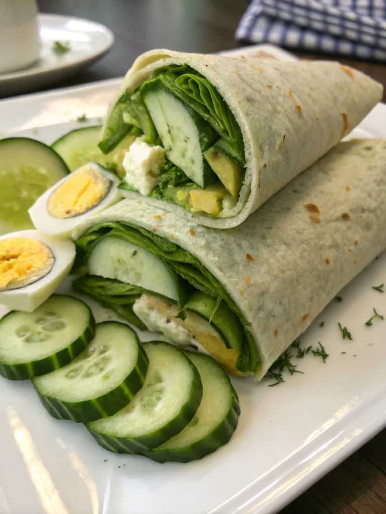 Wraps thon, œuf et concombre