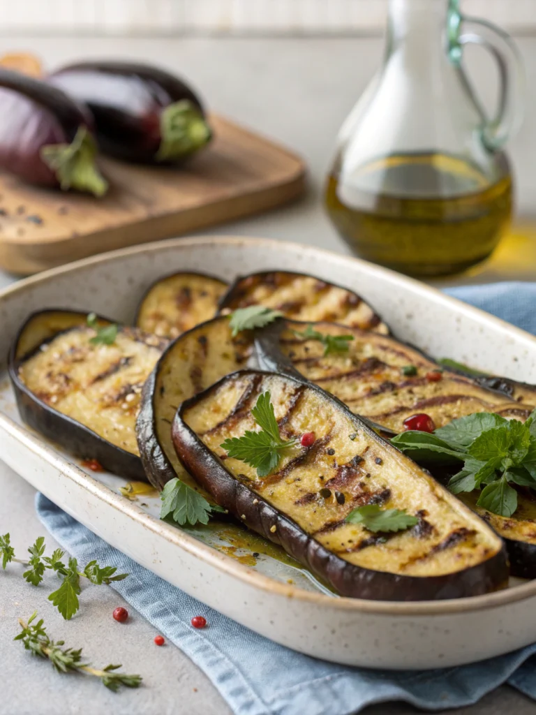 Aubergines grillées au four