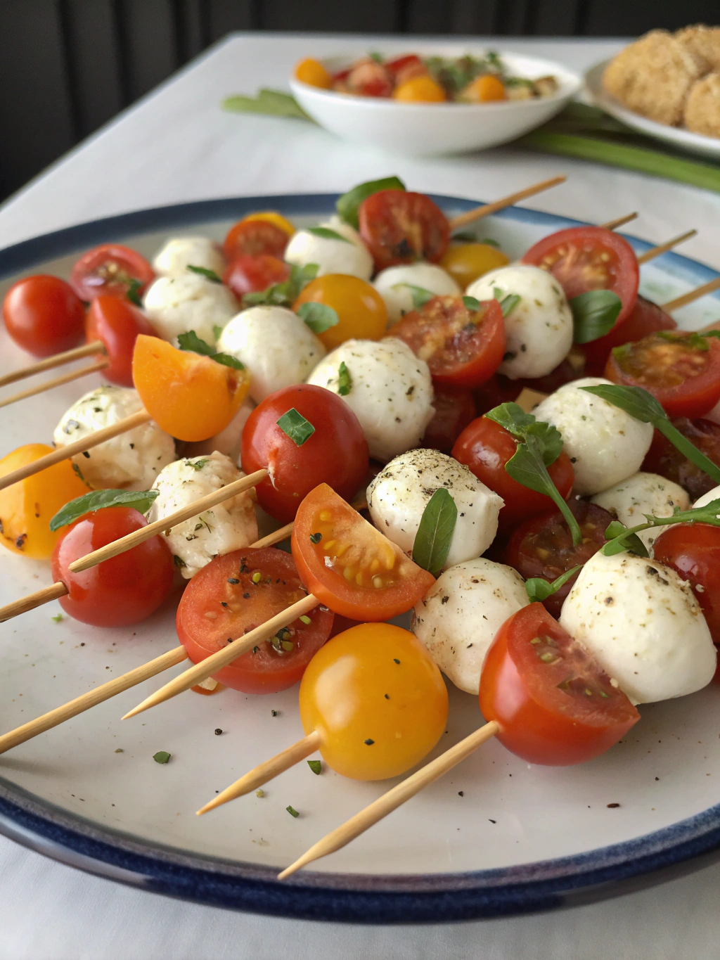 Brochettes apéro tomates mozza