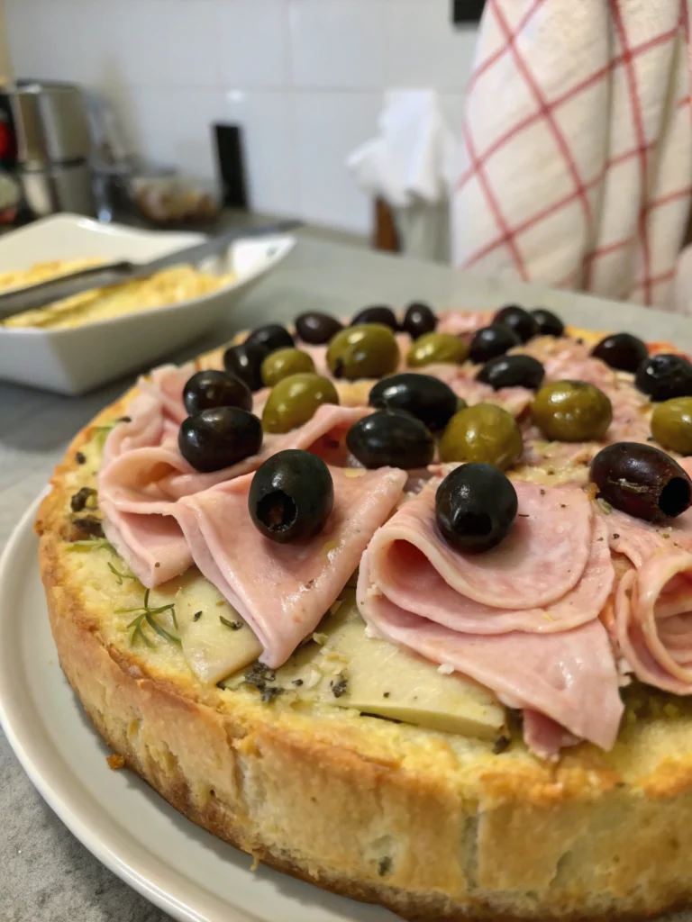 Cake salé olives et jambon