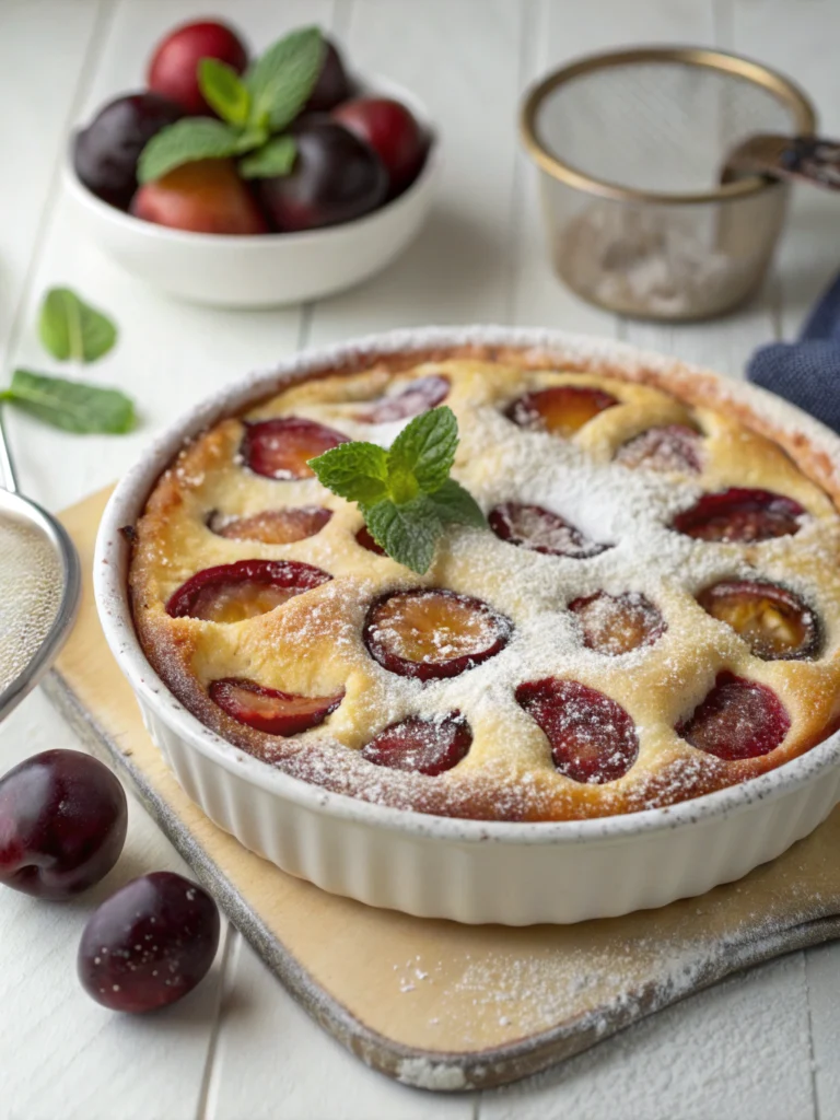 Clafoutis aux prunes facile