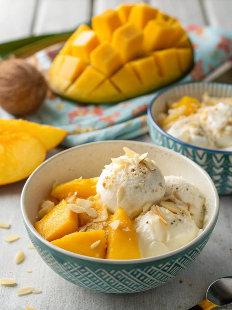 Glace mangue coco sans sorbetière