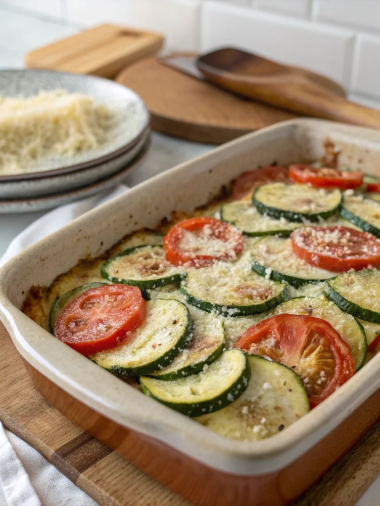 Gratin courgettes tomates parmesan