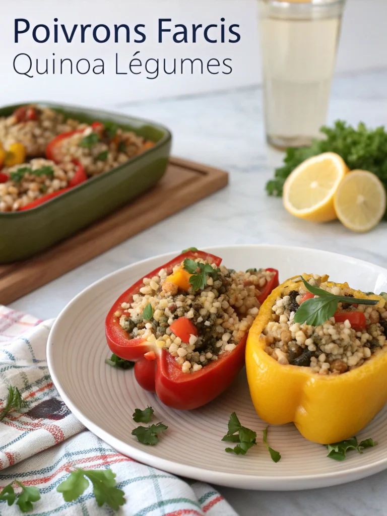 Poivrons farcis quinoa légumes