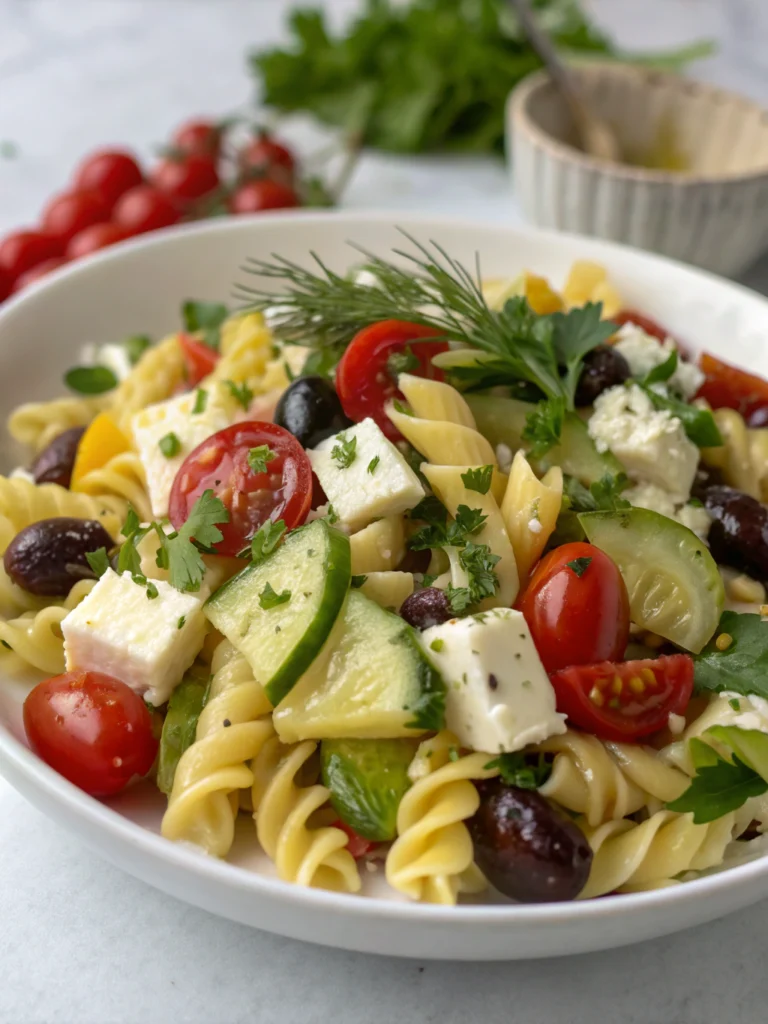 Salade de pâtes à la grecque