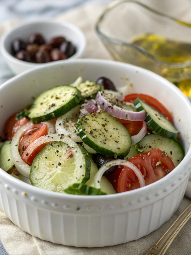 Salade grecque au concombre