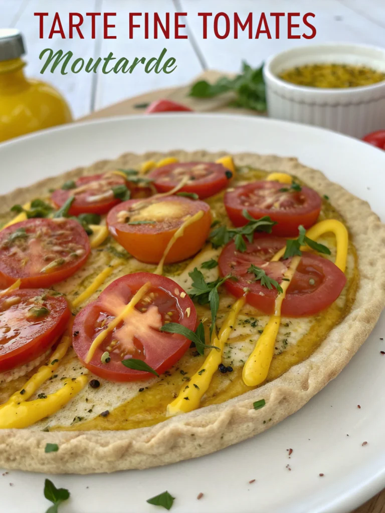 Tarte fine tomates moutarde