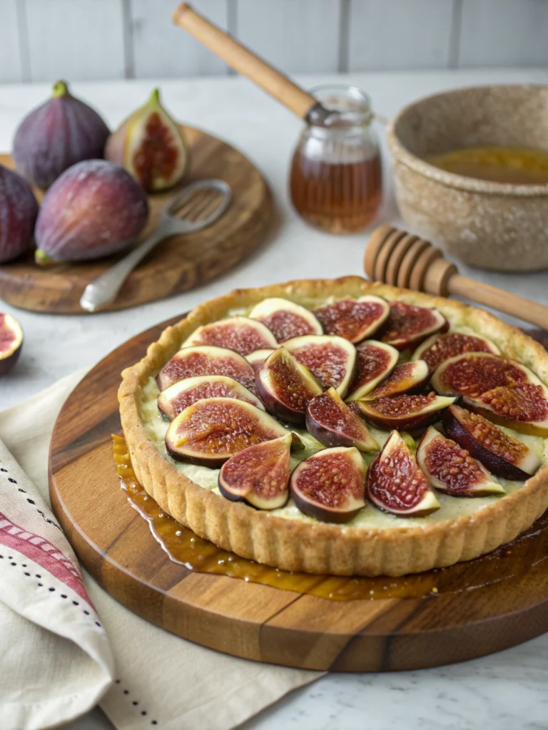 Tarte rustique aux figues et miel