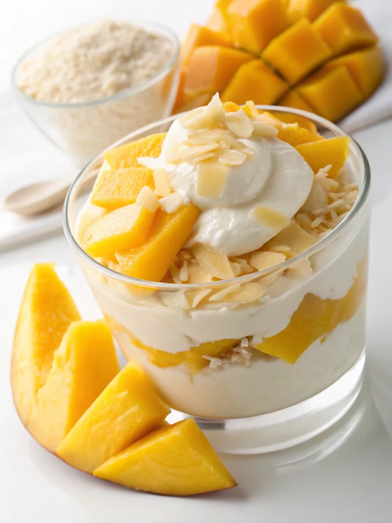 Verrines mangue yaourt coco