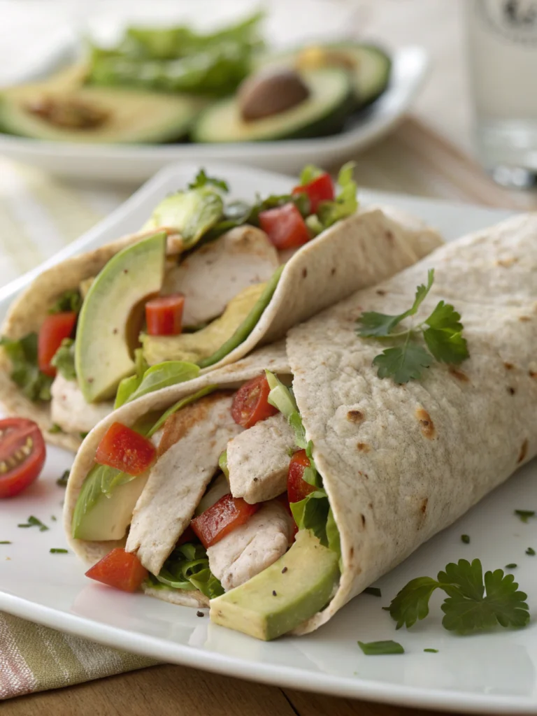 Wraps frais poulet-avocat