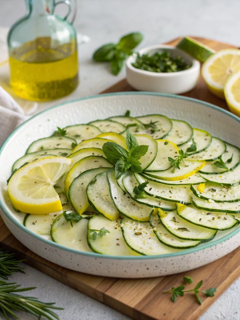carpaccio de courgette