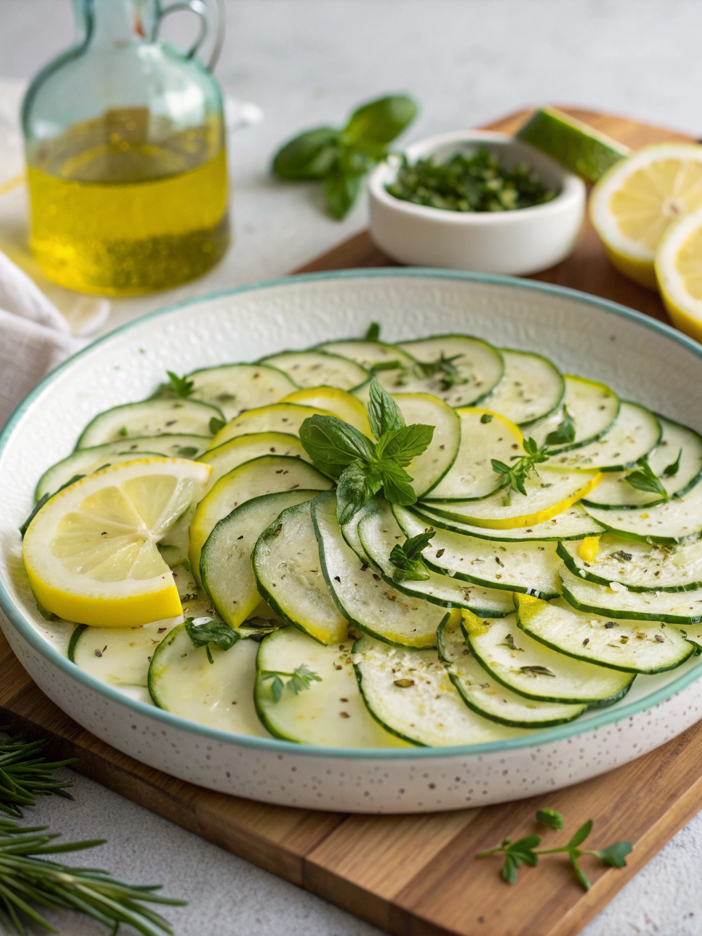 carpaccio de courgette