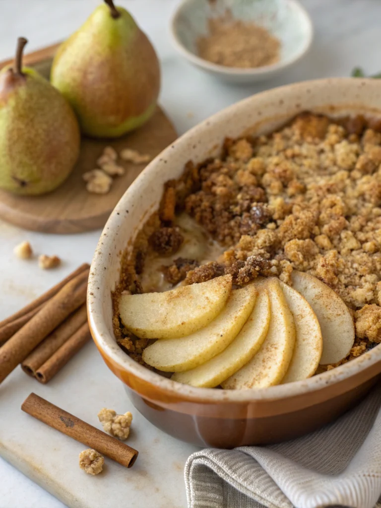 crumble aux poires