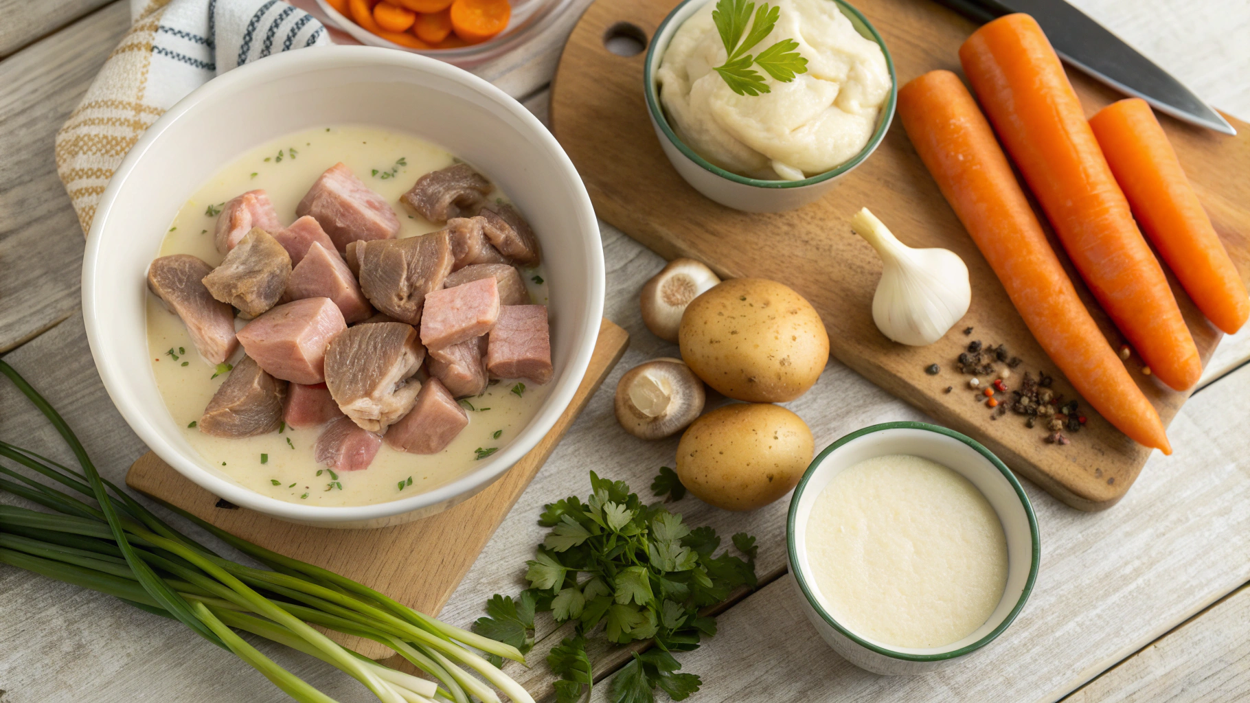 Ingrédients pour la recette blanquette de veau facile