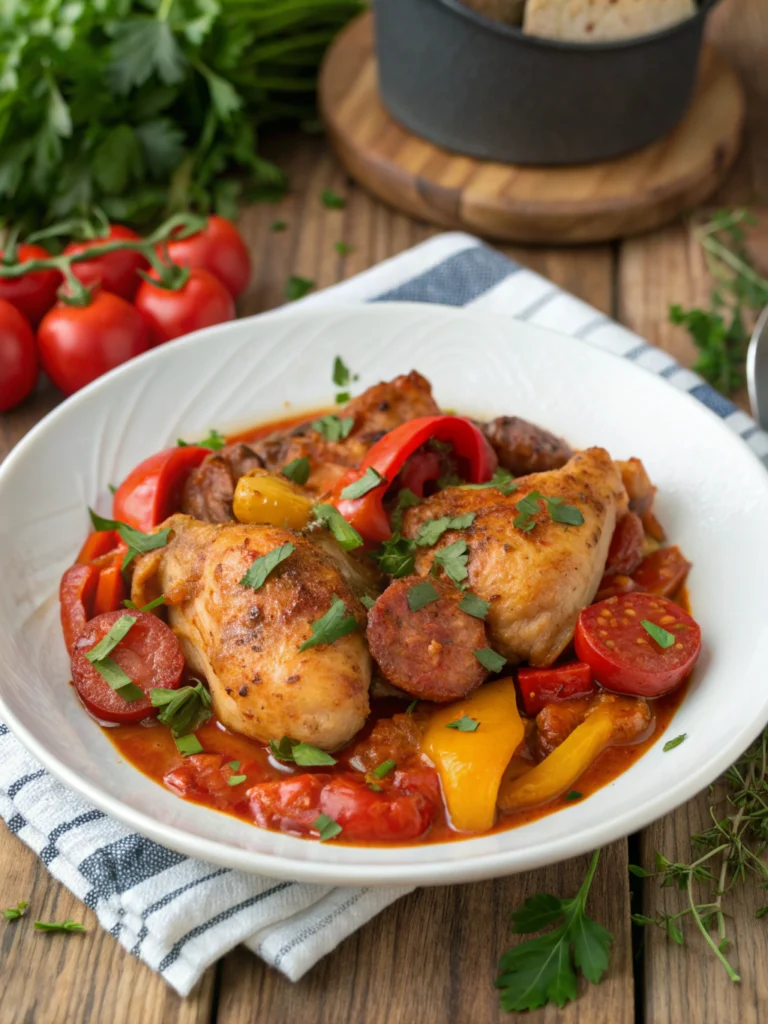 recette poulet basquaise facile