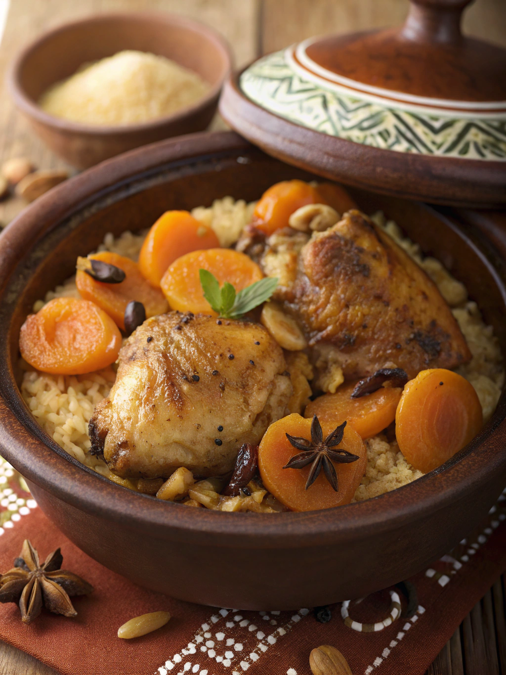 tajine de poulet aux abricots