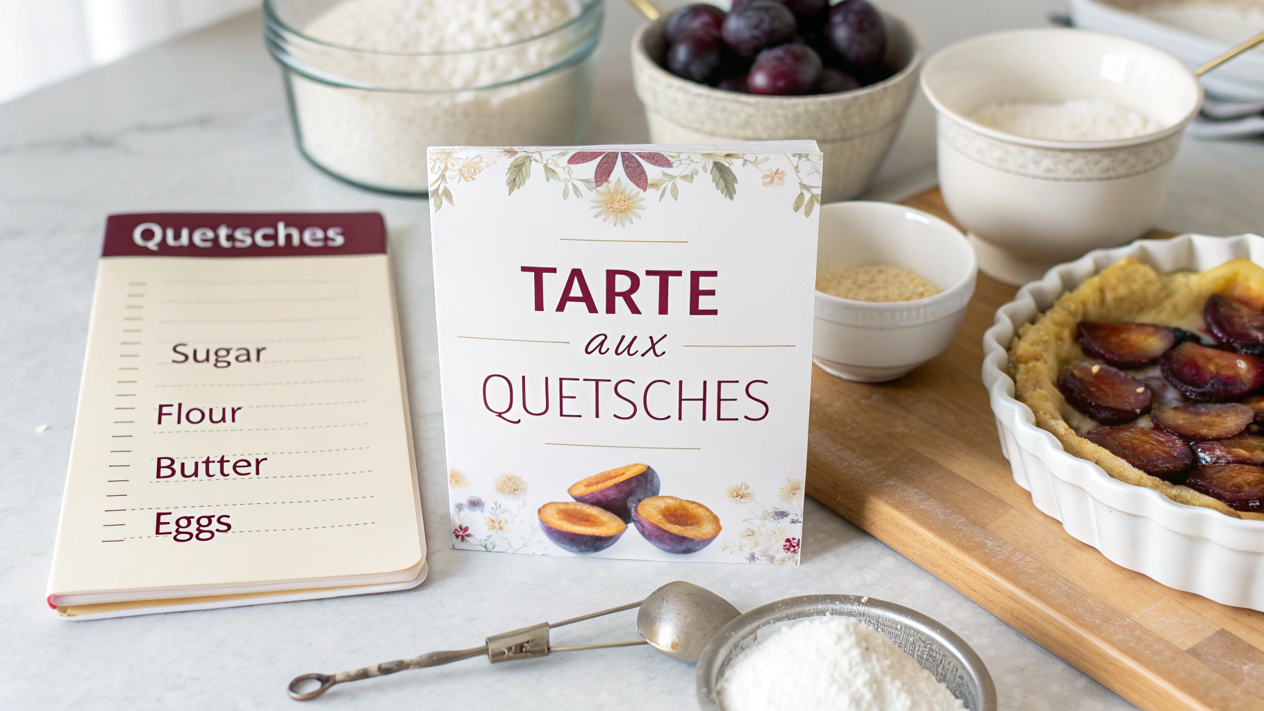Ingrédients pour tarte aux quetsches