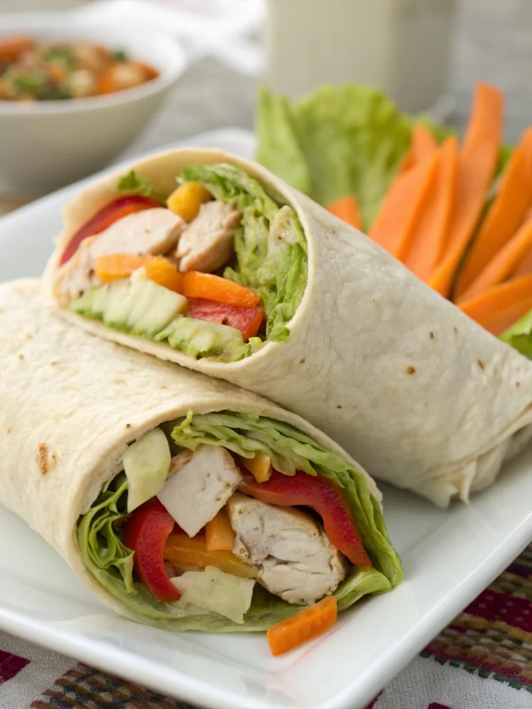 wraps poulet crudités