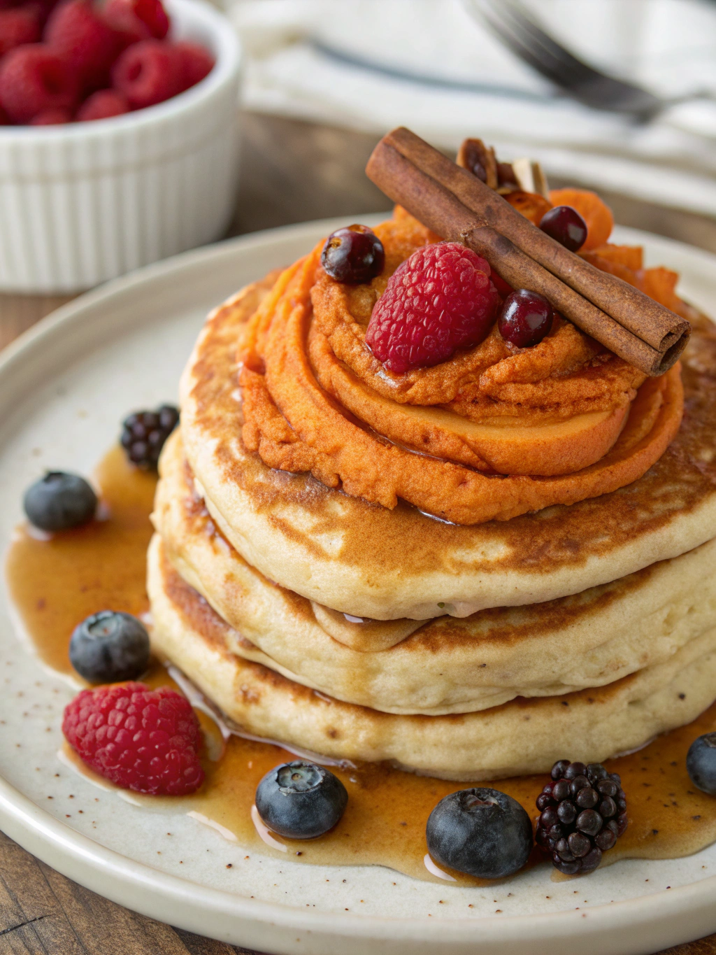 Pancakes patate douce cannelle