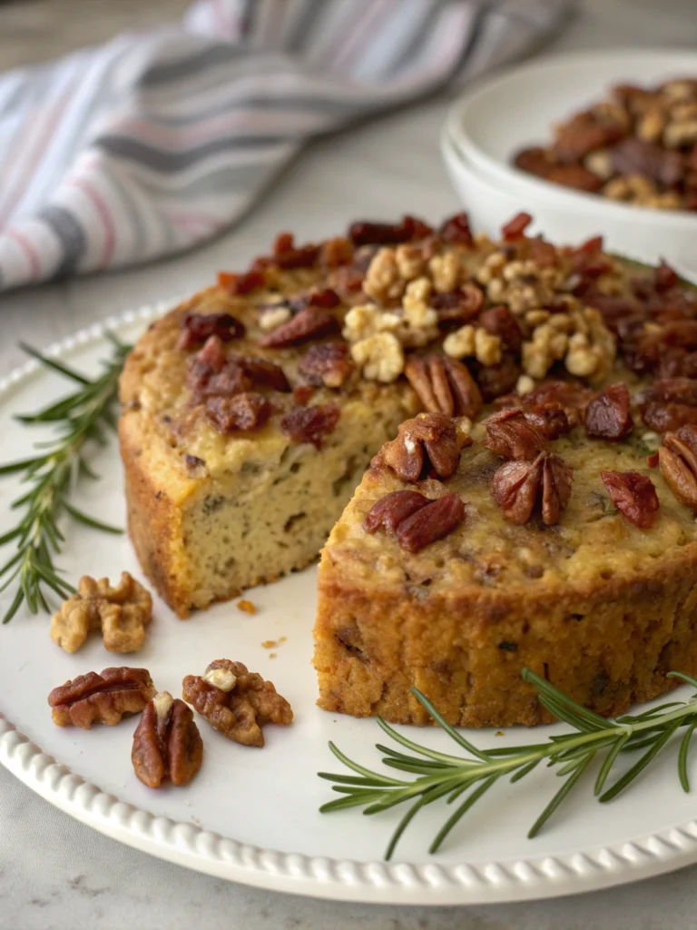 cake salé aux noix et lardons