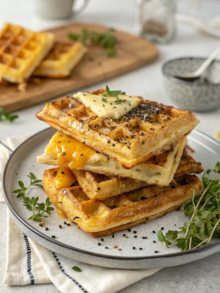 gaufres salées au fromage