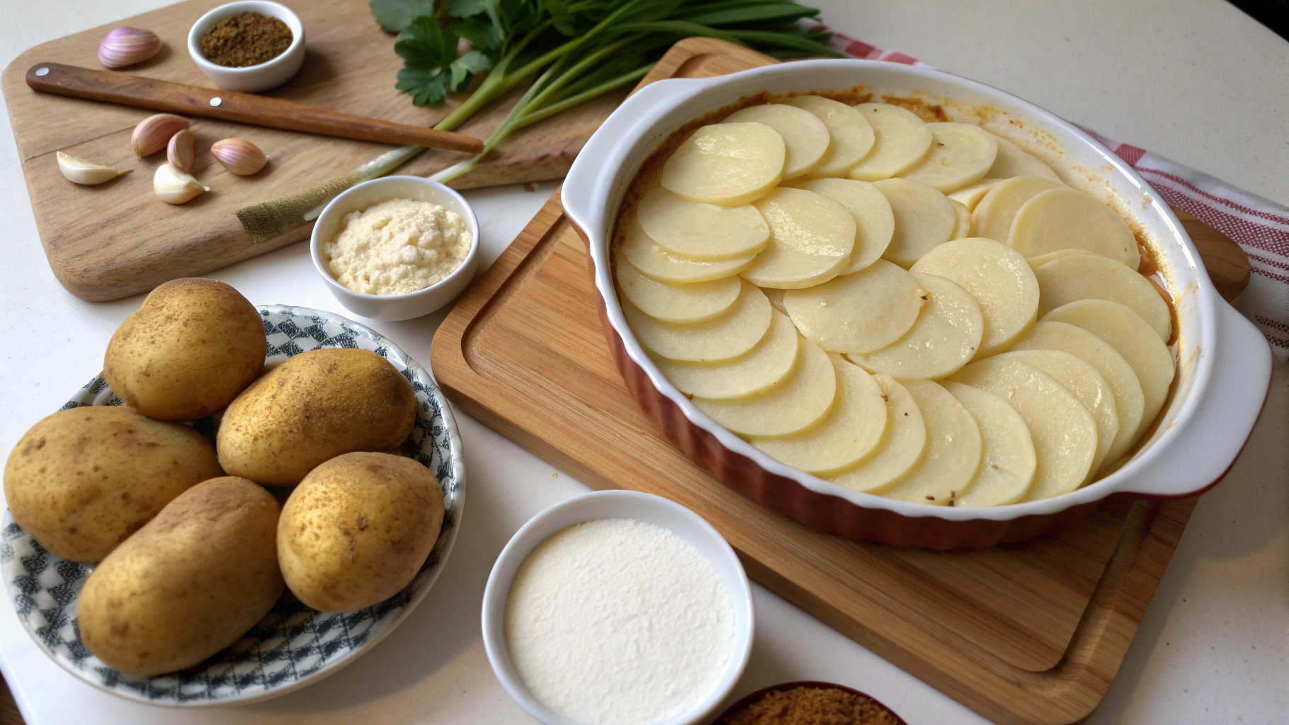 Ingrédients pour gratin dauphinois traditionnel
