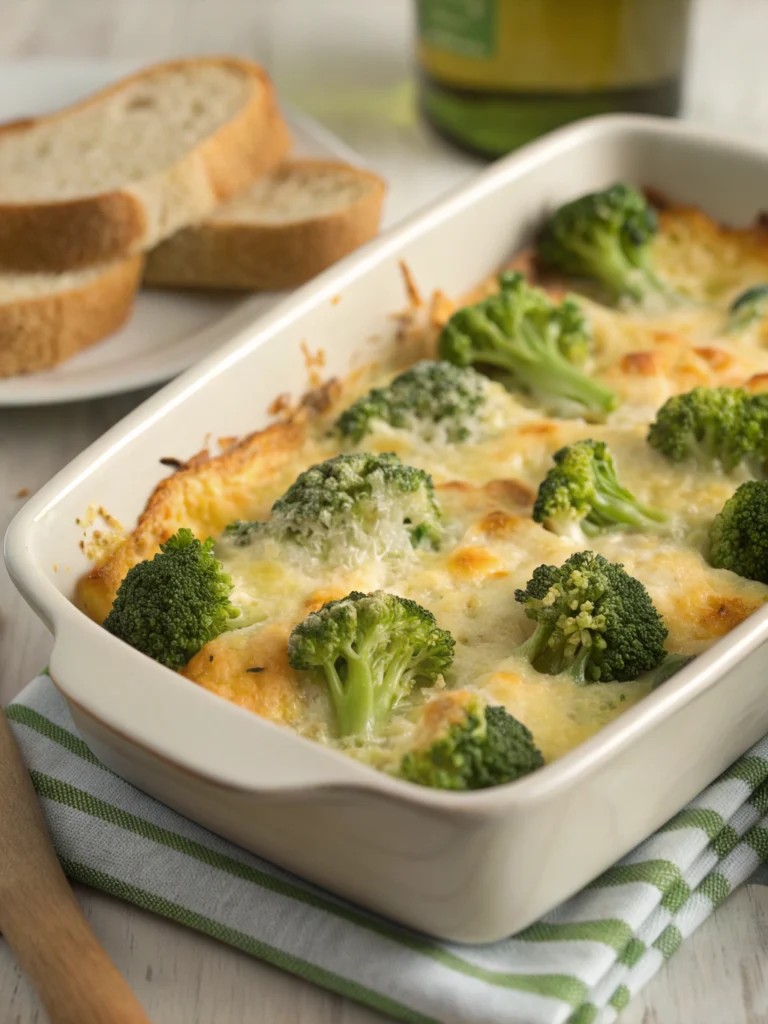 gratin de brocolis au cheddar