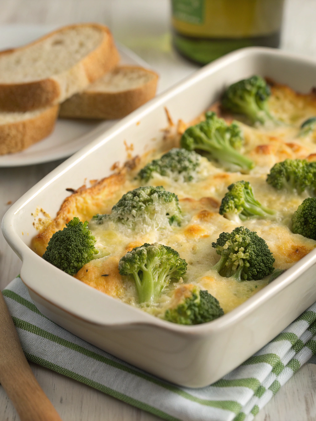 gratin de brocolis au cheddar