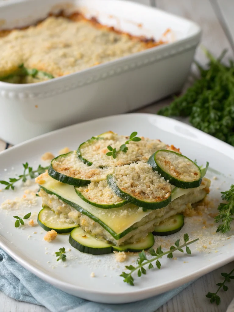 gratin de courgettes léger