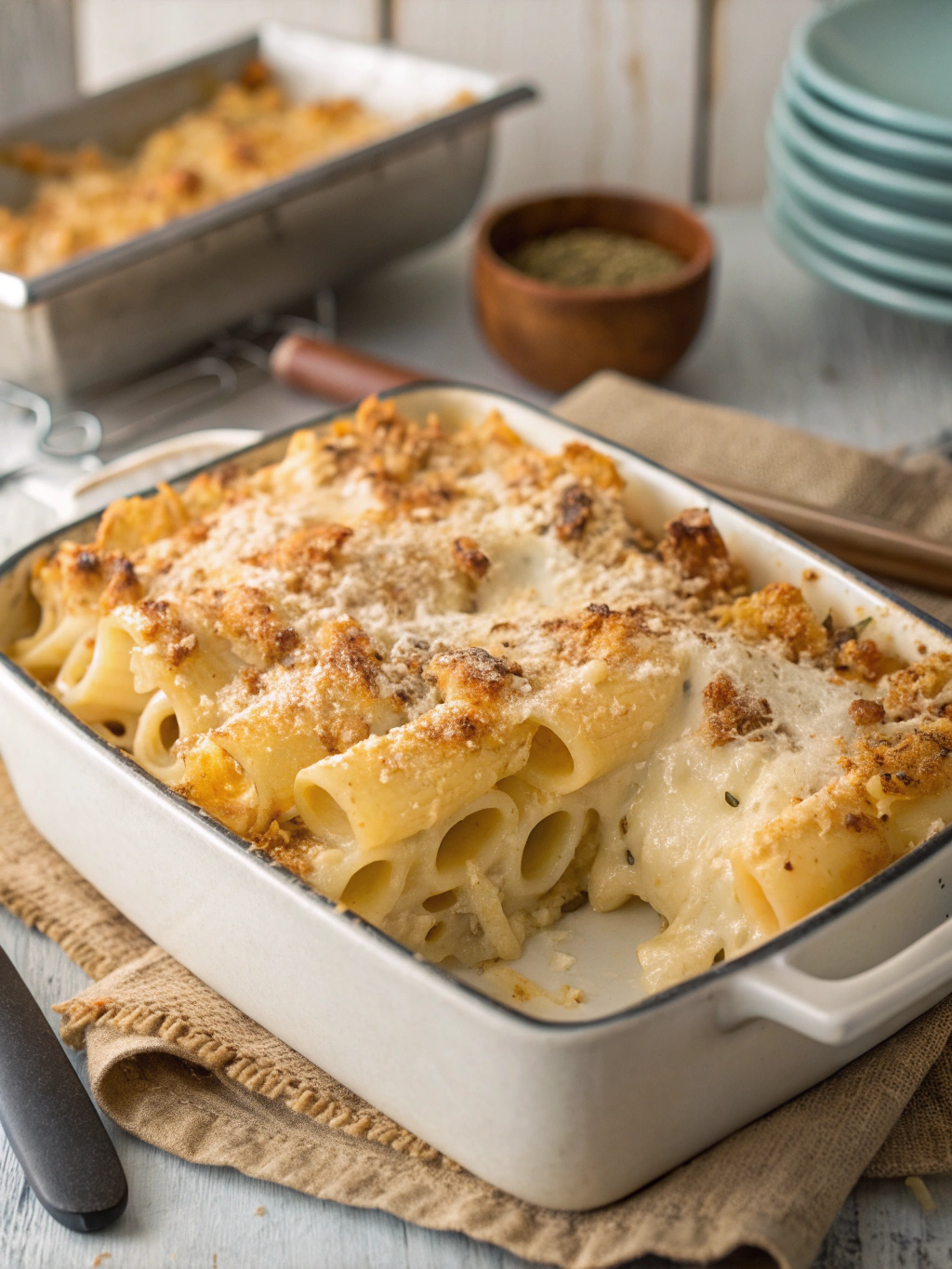 gratin de pâtes au fromage