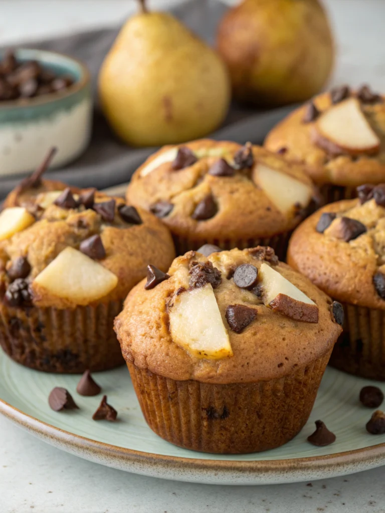 muffins aux poires et chocolat