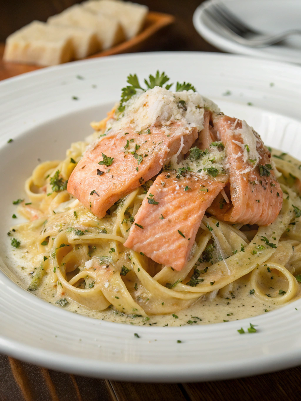 pasta au saumon crémeux
