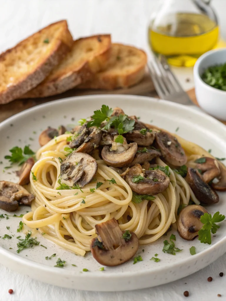pâtes aux champignons