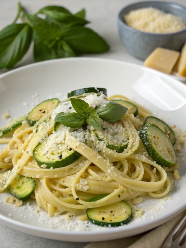 pâtes aux courgettes et ricotta