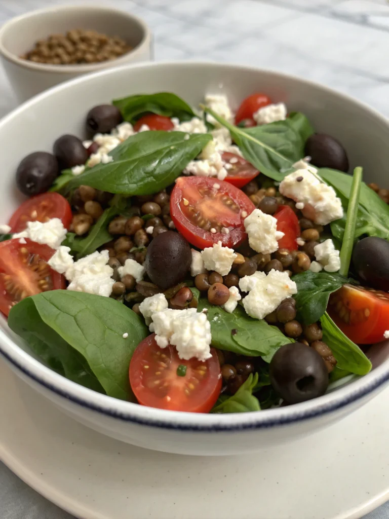 salade de lentilles et feta