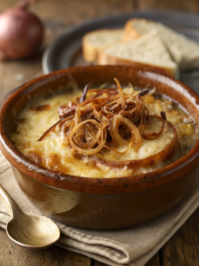 soupe à l’oignon gratinée