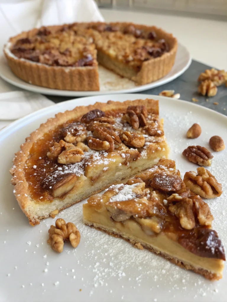 tarte aux noix caramélisées