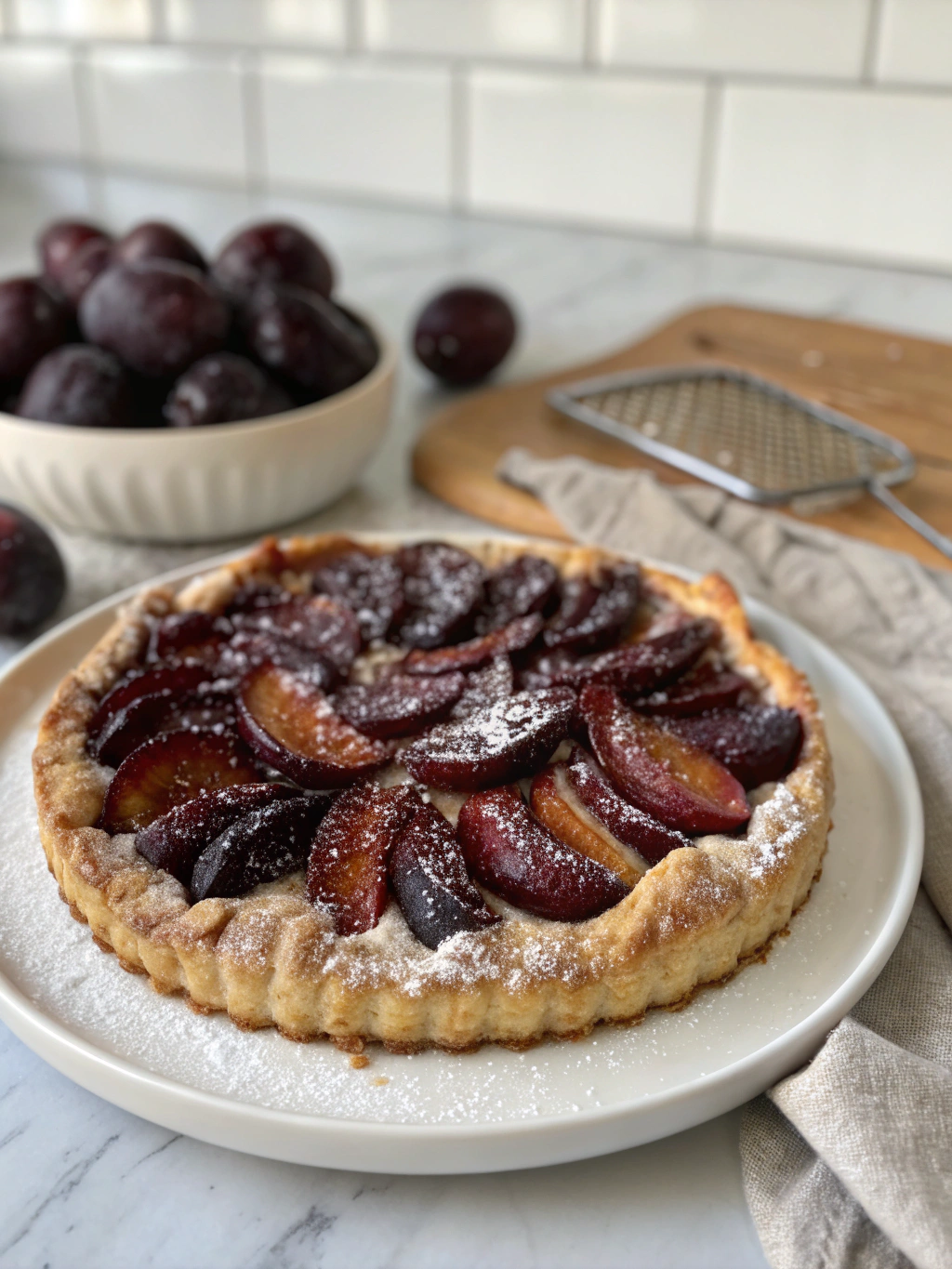 tarte rustique aux prunes
