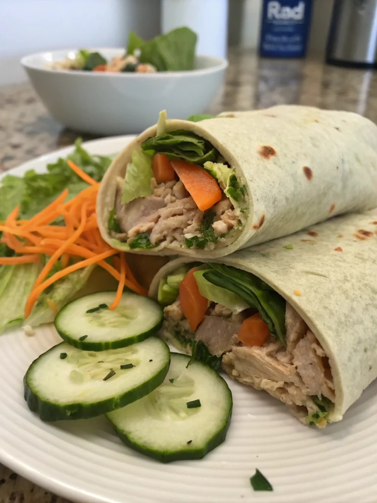 wraps au thon et crudités