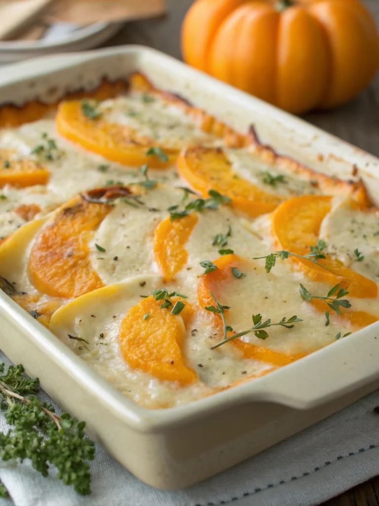 Gratin de courge butternut au fromage