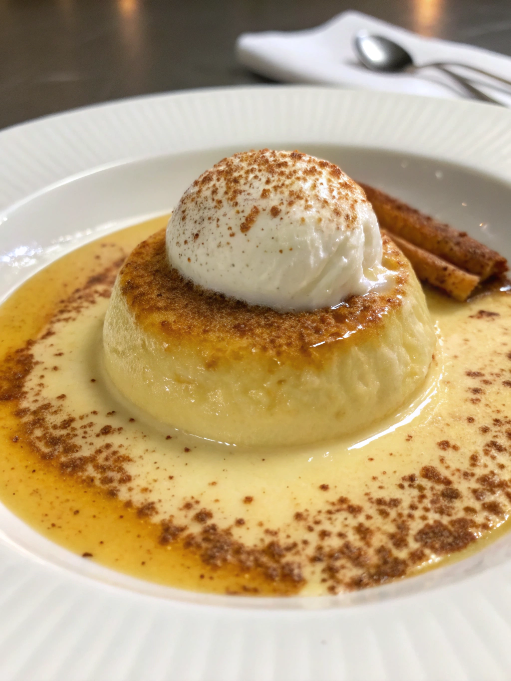 Île flottante à la vanille