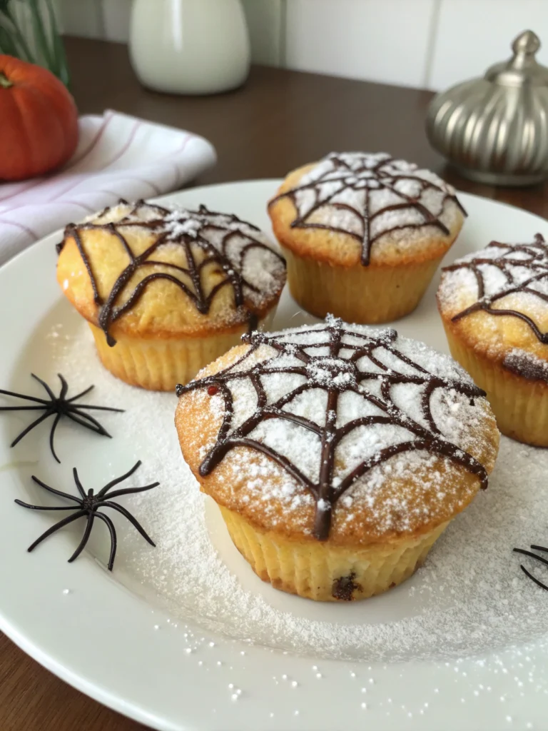 Muffins araignées au chocolat
