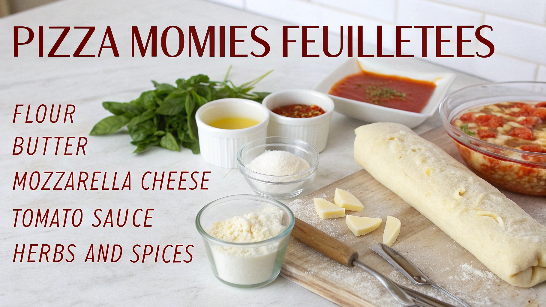 Ingrédients pour pizza momies feuilletées