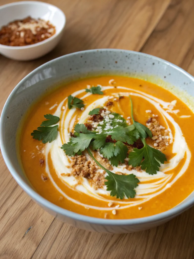 Soupe de potiron et lait de coco