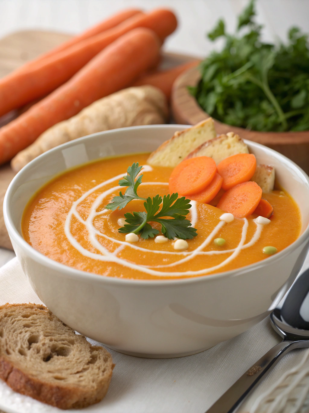 Velouté de carottes au gingembre