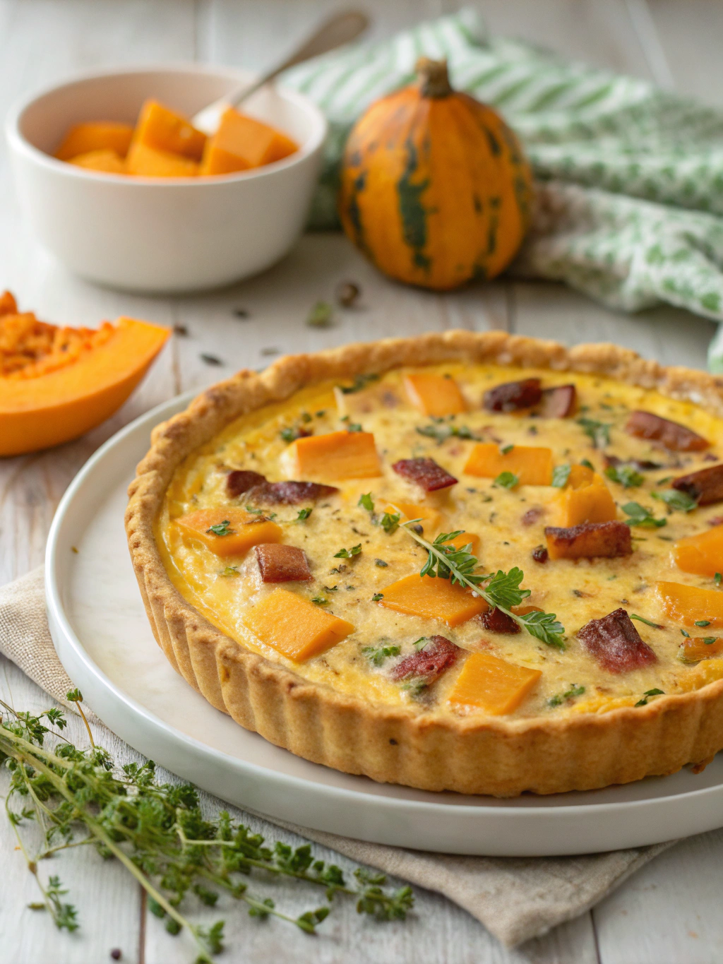 quiche potiron lardons
